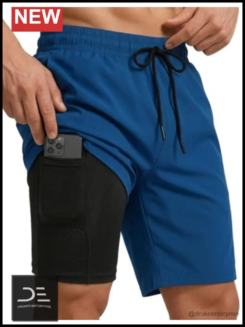 Men's Swim Trunks with Compression Liner 7